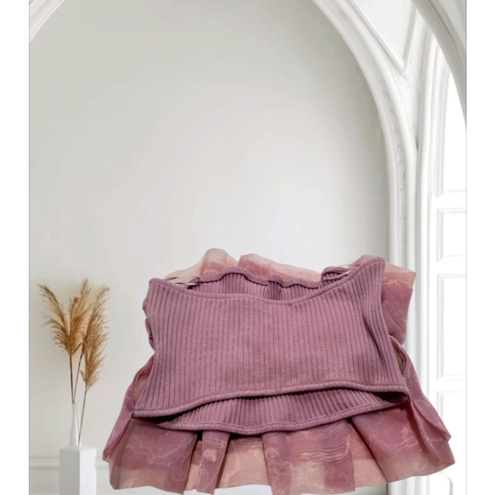 NEW- Elegant Pink Strapless Women's Top - Picture 6 of 8